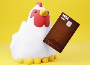 Chicken with card