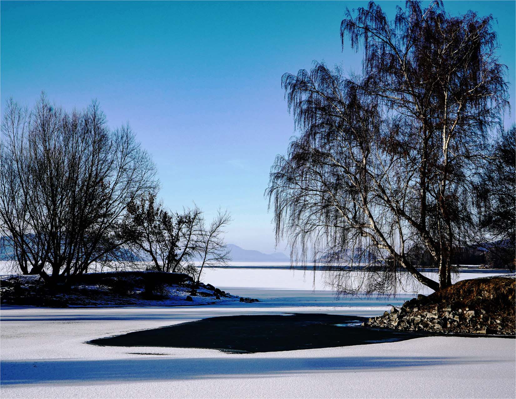 Snowy Klamath Lake